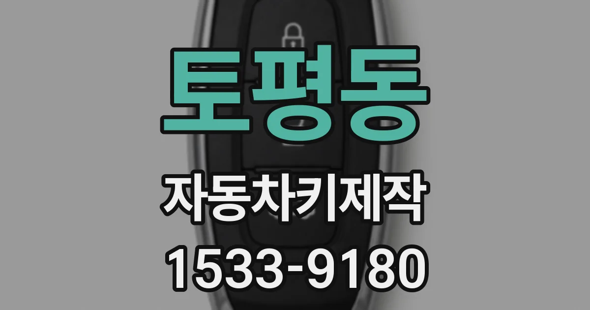 토평동 자동차키제작