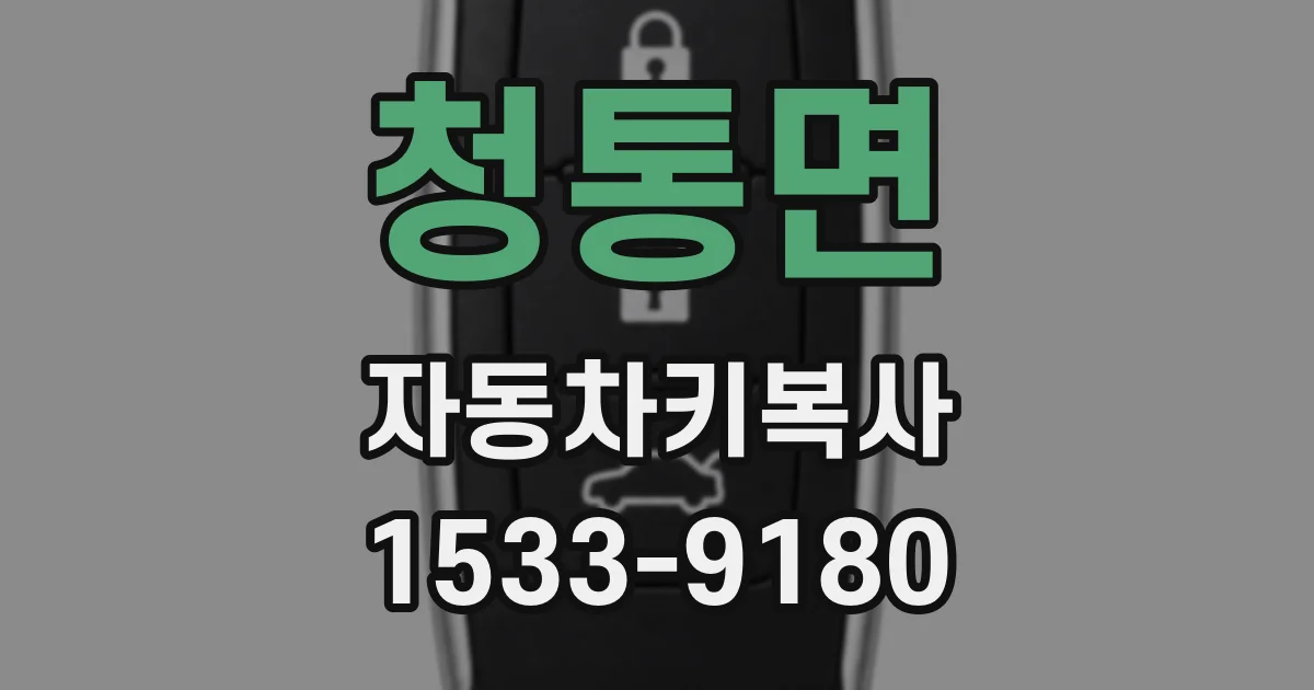 청통면 자동차키복사