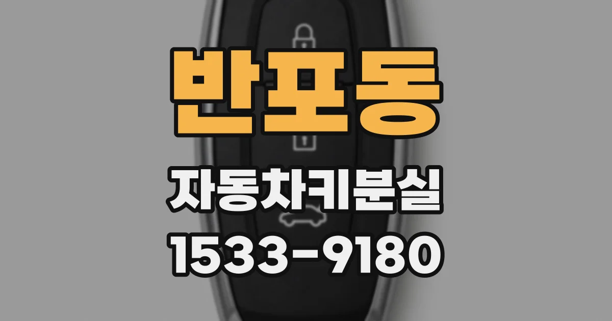 반포동 자동차키분실