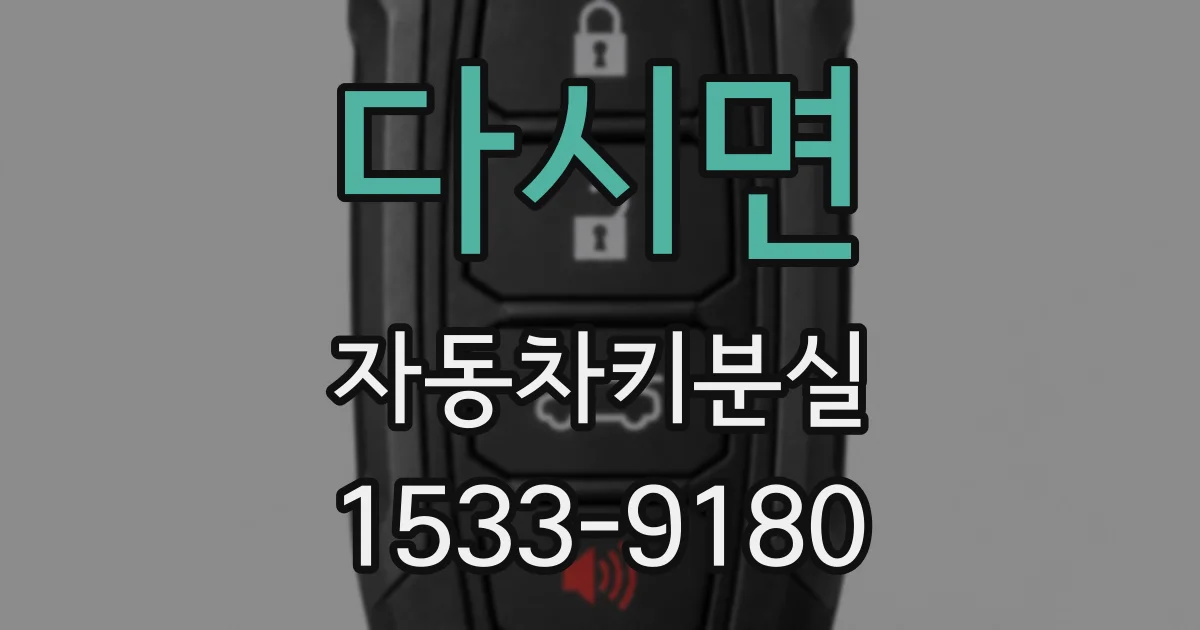 다시면 자동차키분실