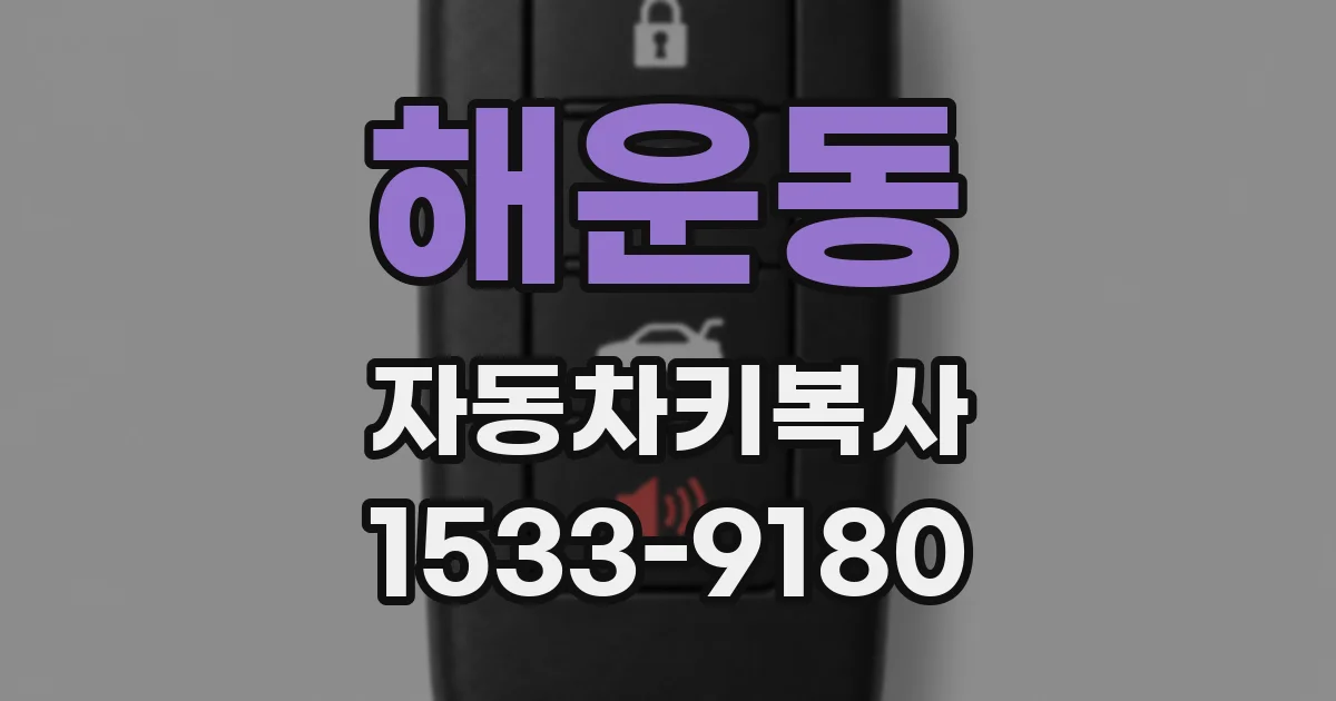 해운동 자동차키복사
