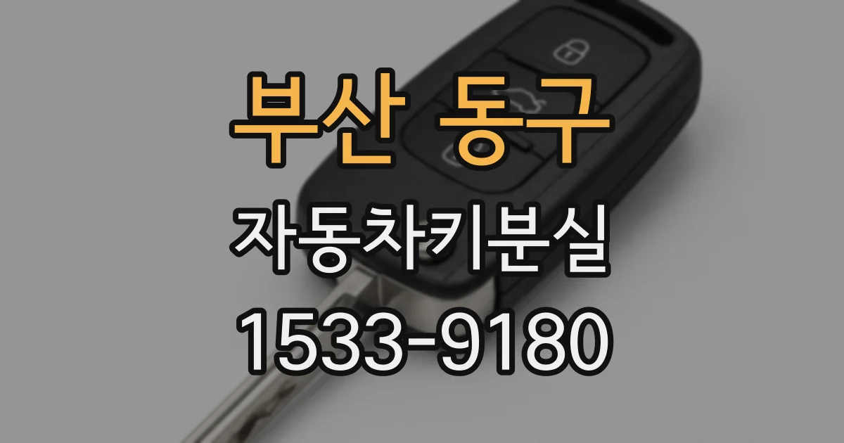 부산 동구 자동차키분실