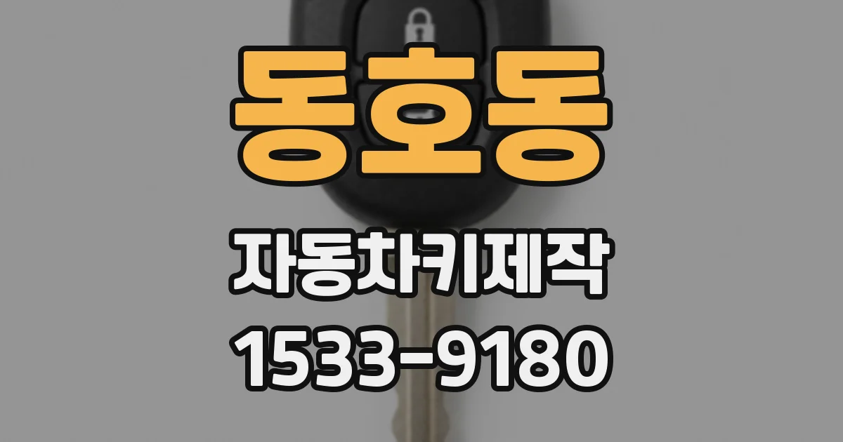 동호동 자동차키제작