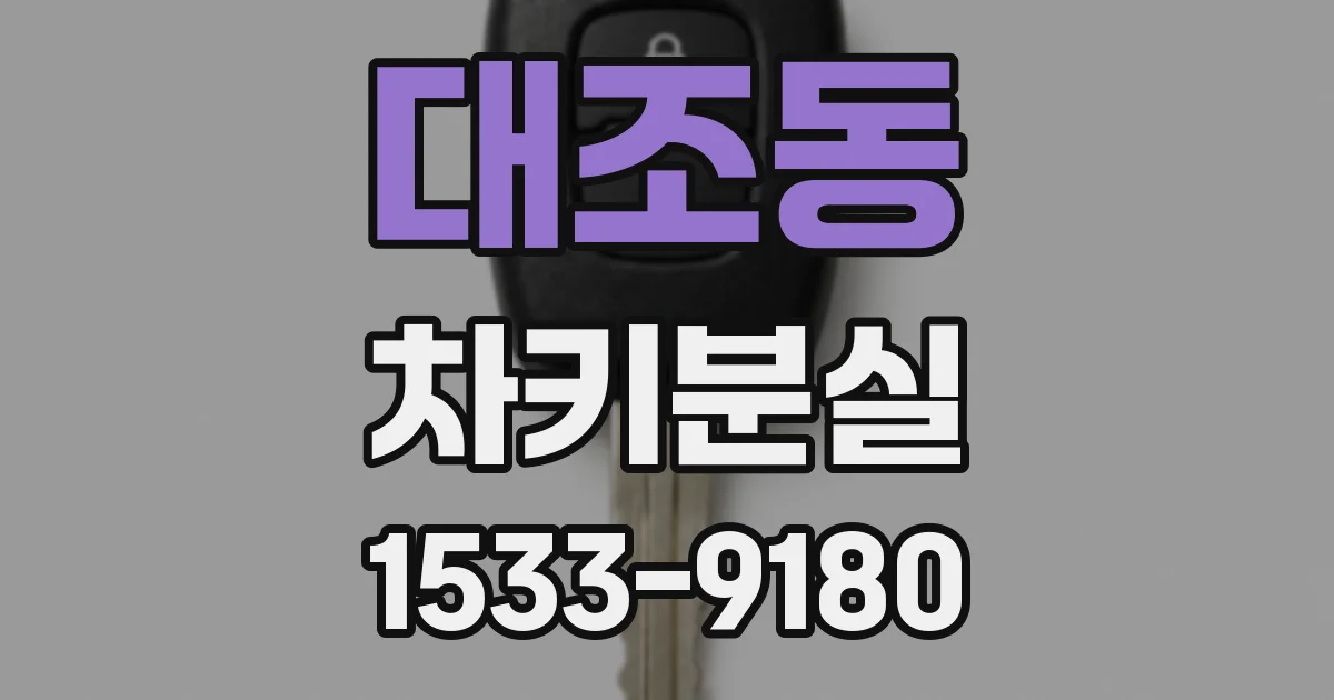 대조동 차키분실