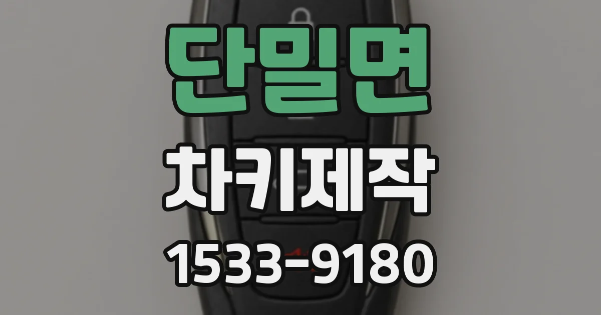 단밀면 차키제작