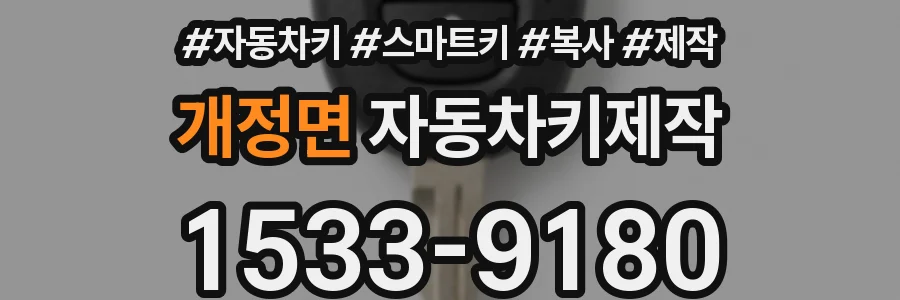 개정면 자동차키제작