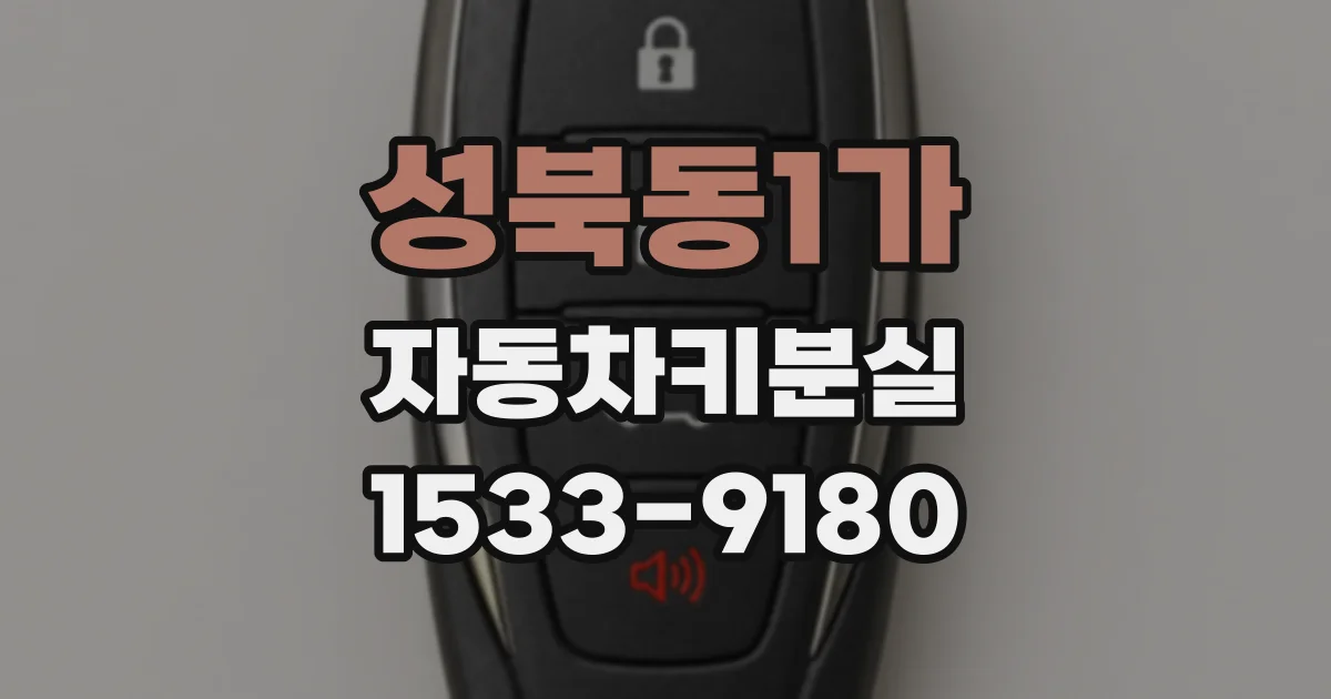성북동1가 자동차키분실