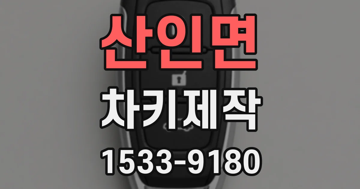 산인면 차키제작