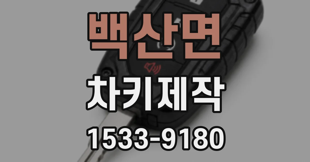 백산면 차키제작