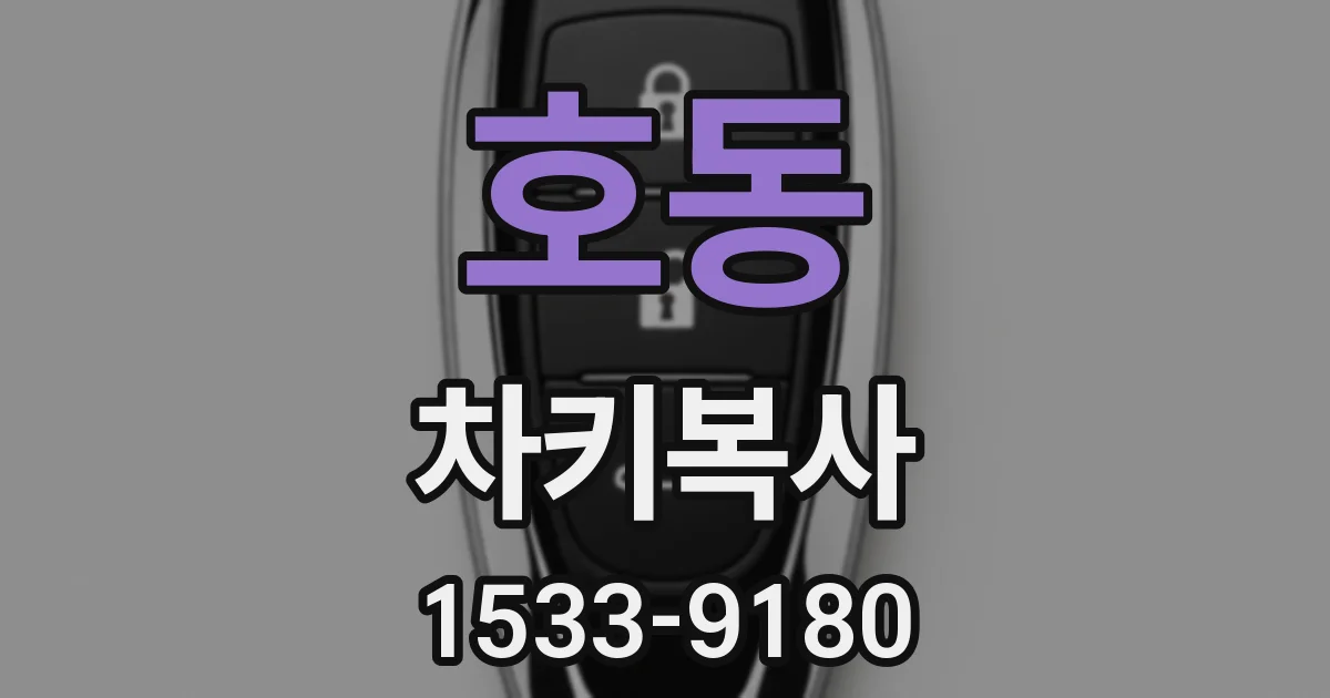호동 차키복사