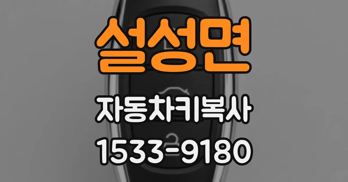 설성면 자동차키복사