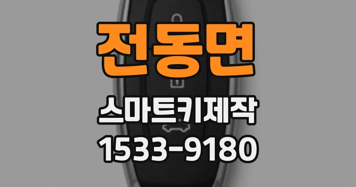 전동면 스마트키제작