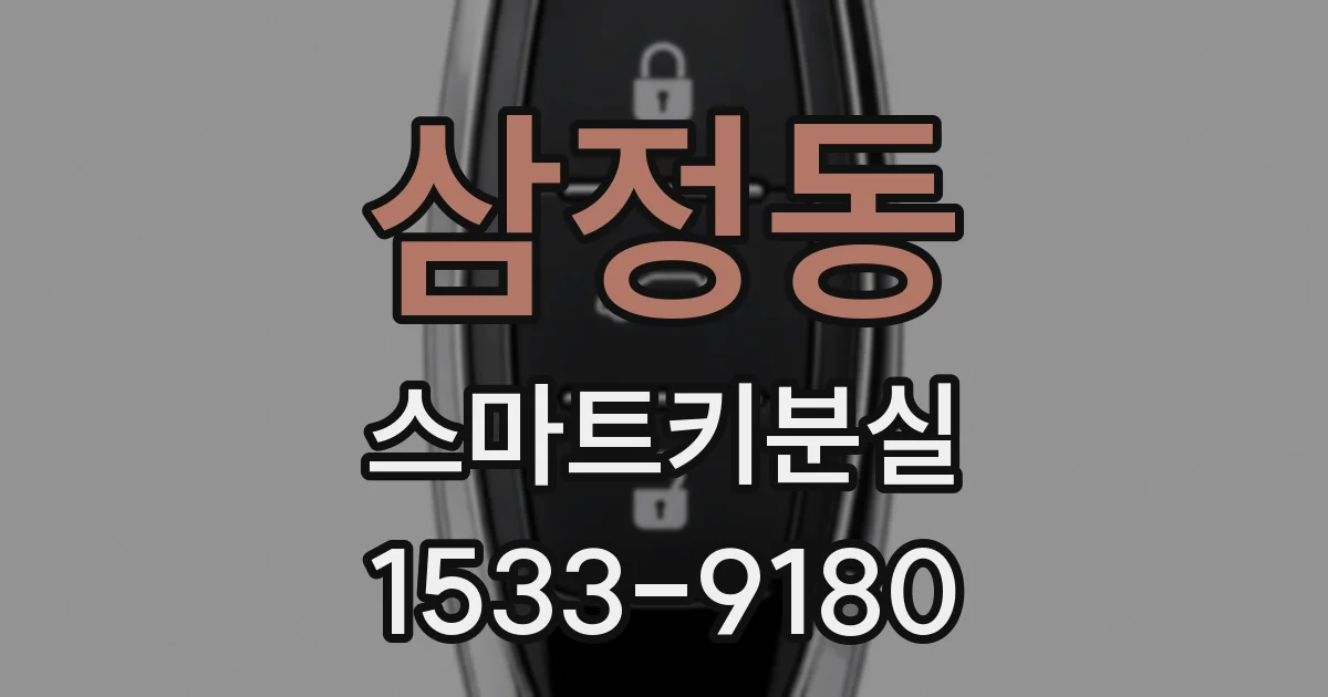 삼정동 스마트키분실