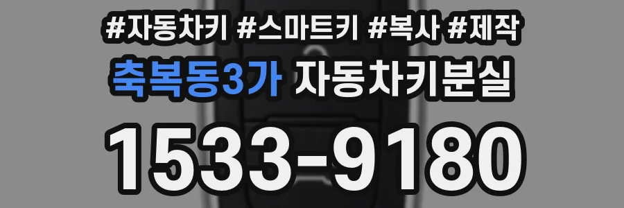 축복동3가 자동차키분실