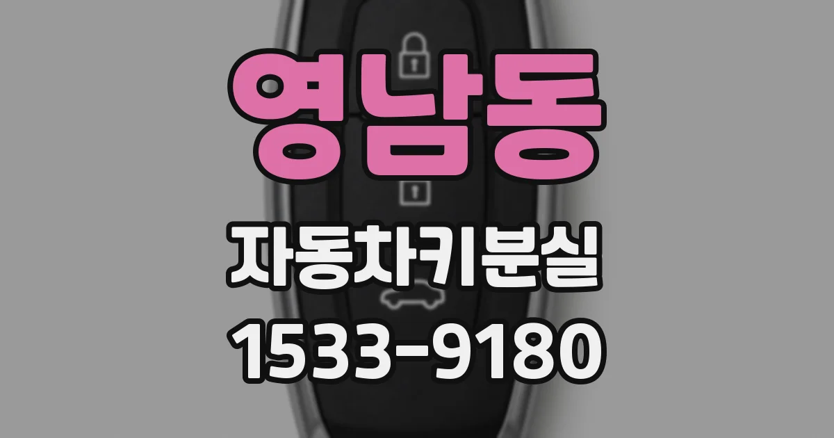 영남동 자동차키분실