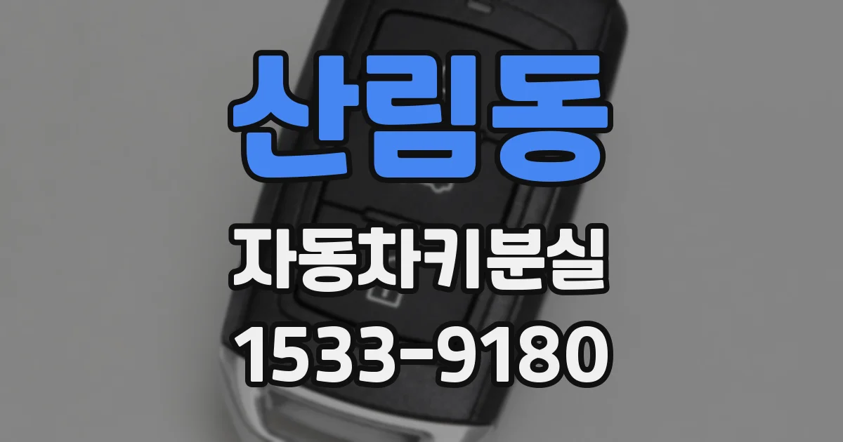 산림동 자동차키분실