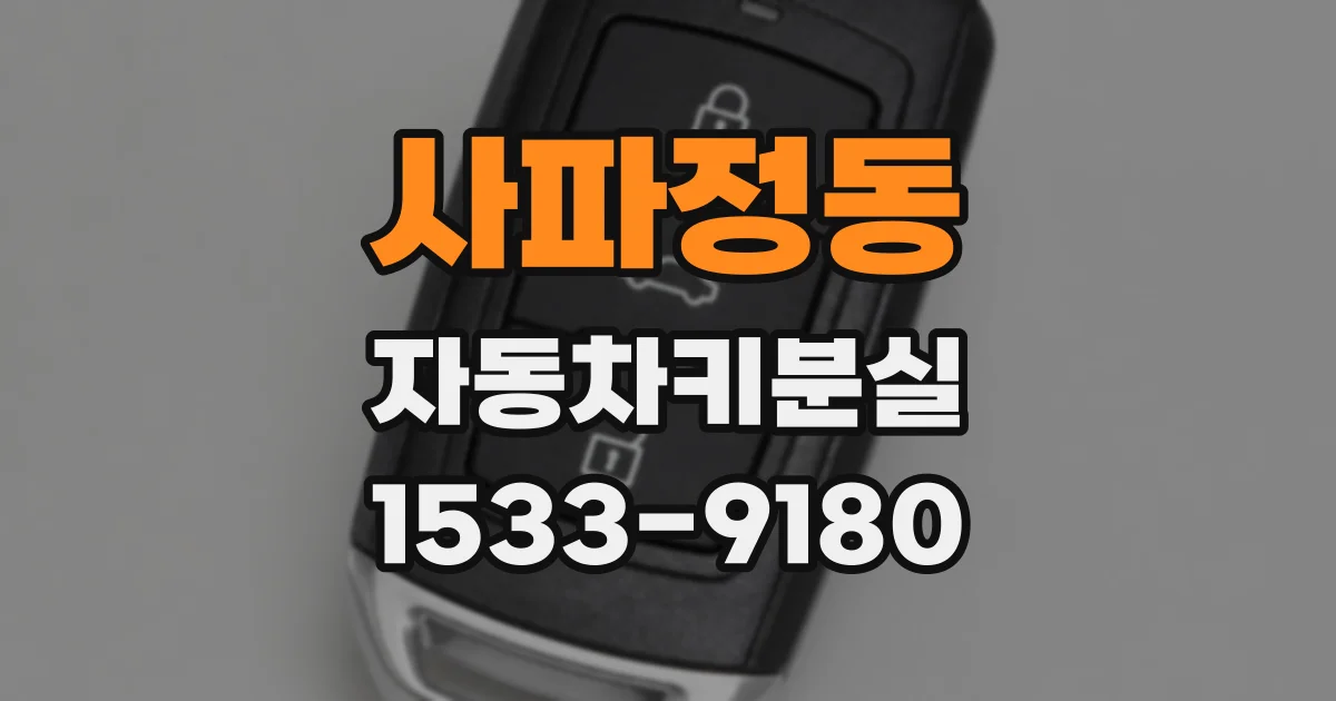 사파정동 자동차키분실