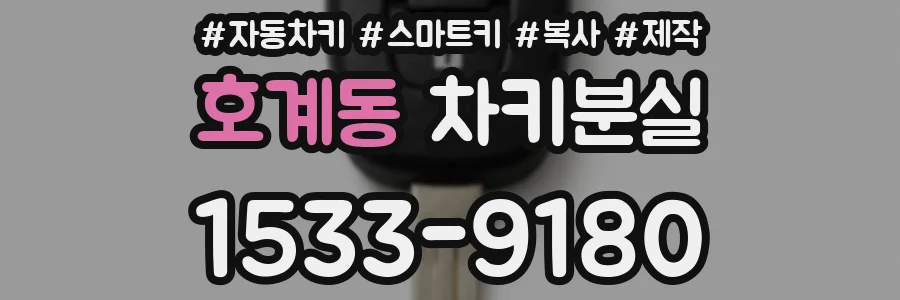 호계동 차키분실