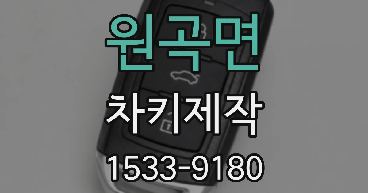 원곡면 차키제작