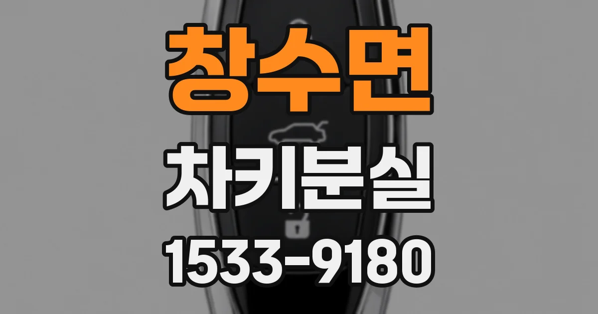 창수면 차키분실