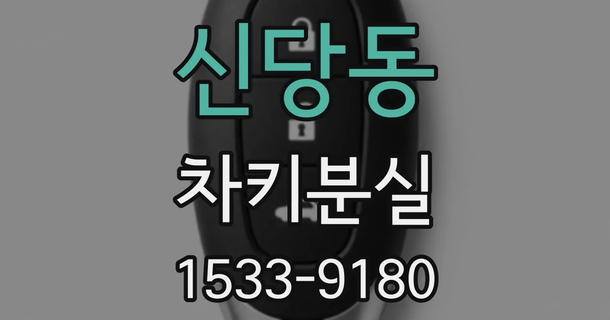 신당동 차키분실