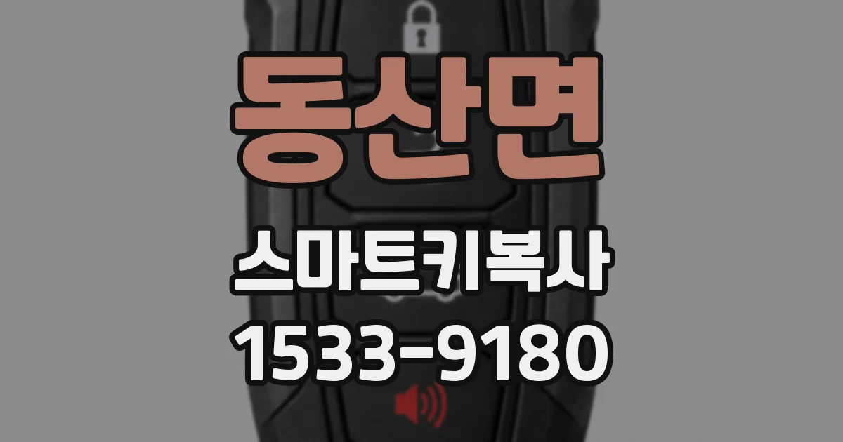 동산면 스마트키복사