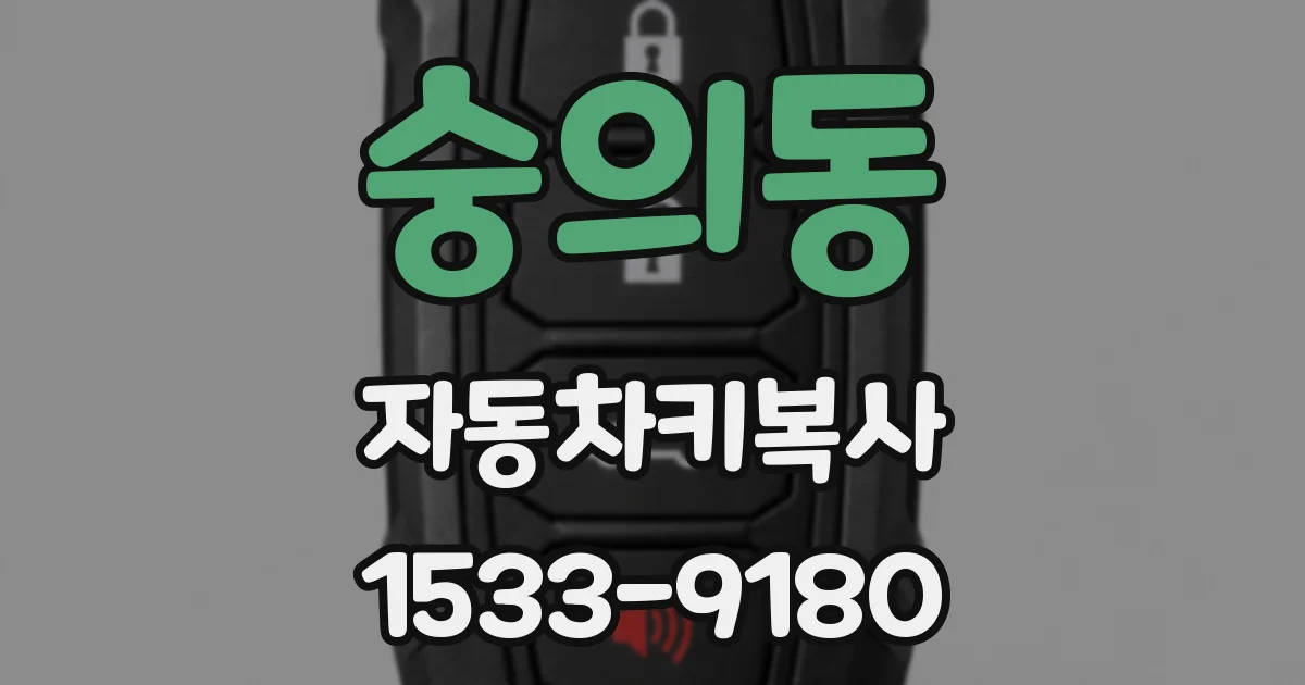 숭의동 자동차키복사