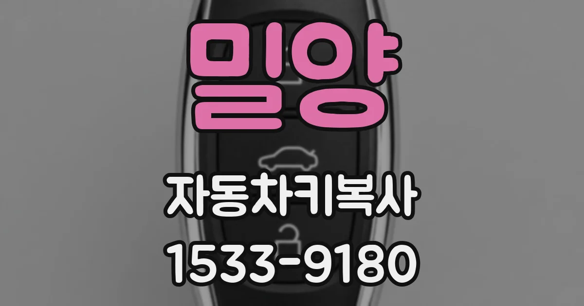 밀양 자동차키복사
