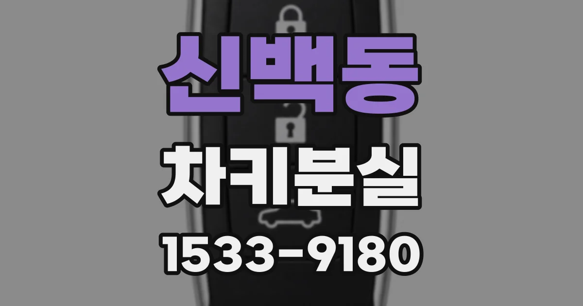신백동 차키분실