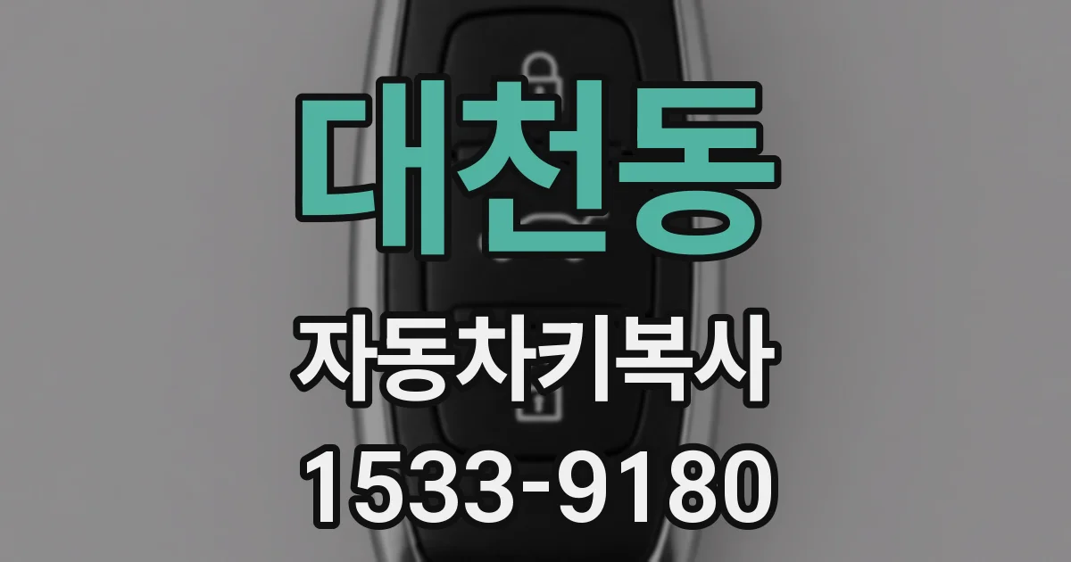 대천동 자동차키복사