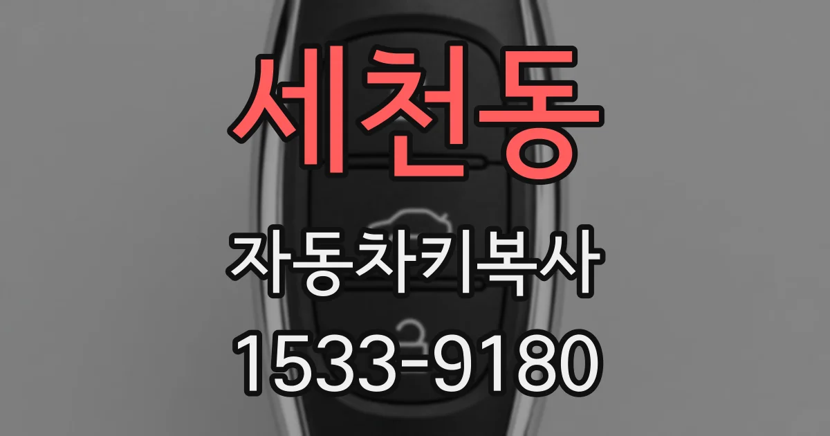 세천동 자동차키복사