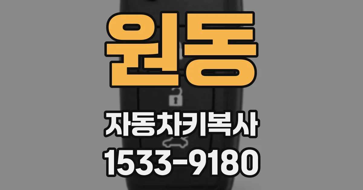 원동 자동차키복사