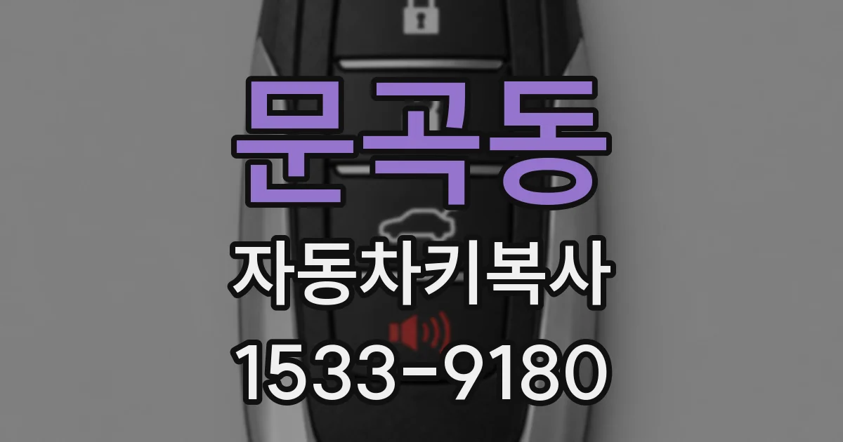 문곡동 자동차키복사