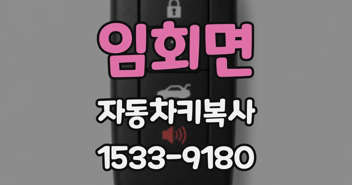 임회면 자동차키복사