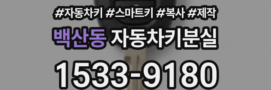 백산동 자동차키분실