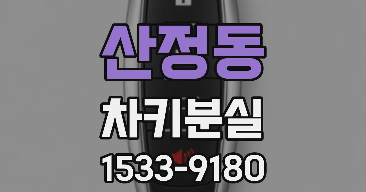 산정동 차키분실