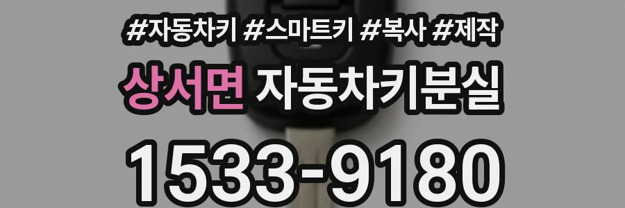상서면 자동차키분실