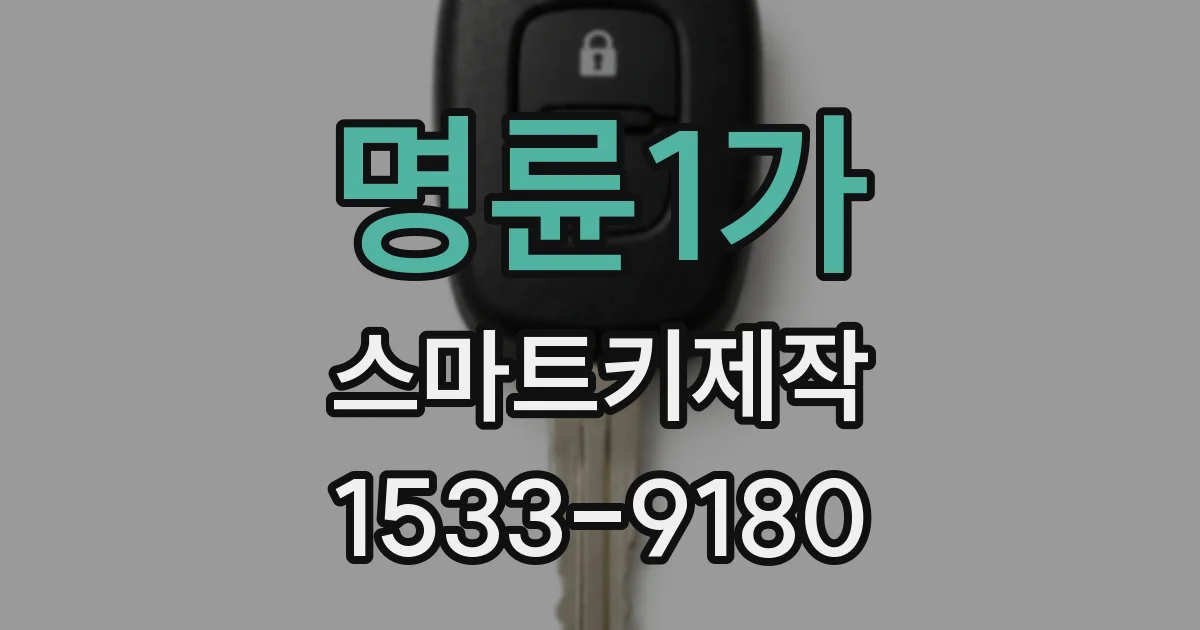 명륜1가 스마트키제작