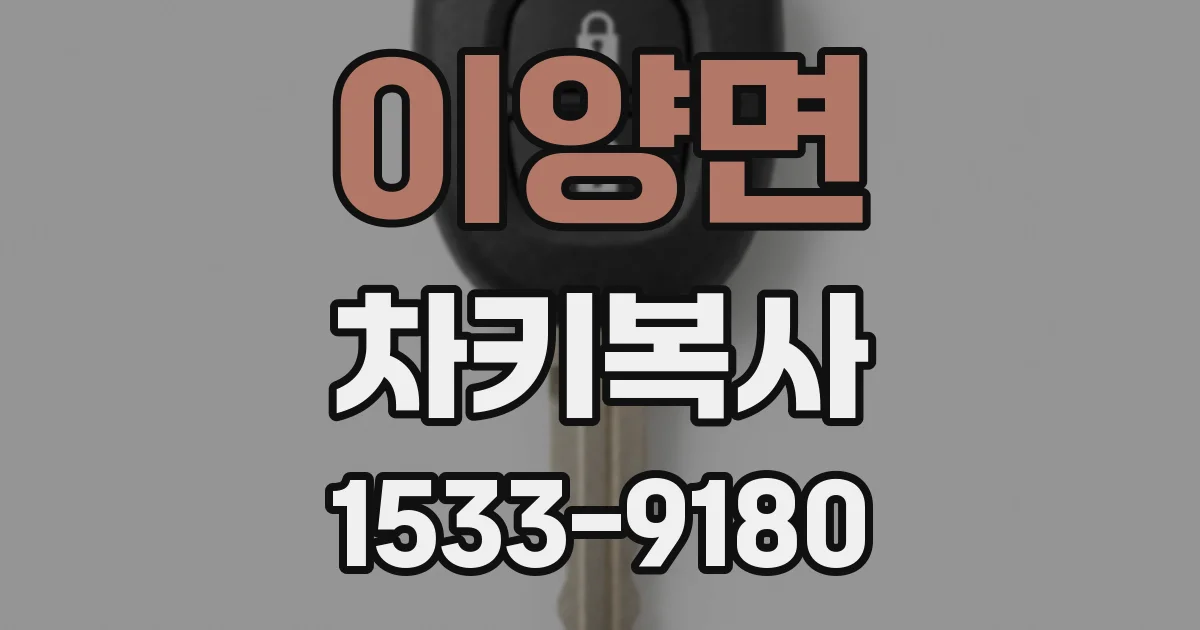 이양면 차키복사