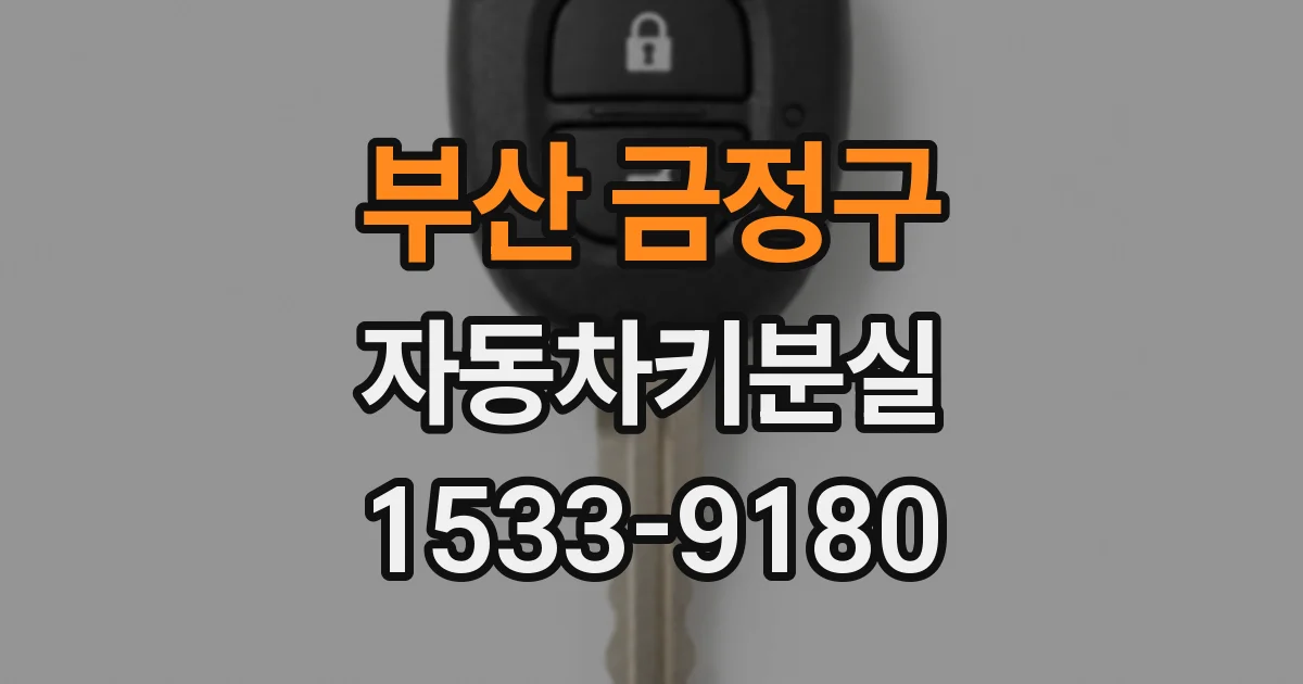 부산 금정구 자동차키분실