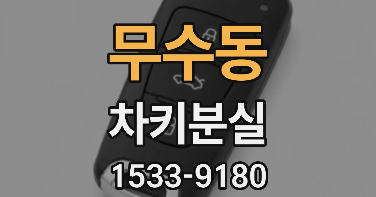 무수동 차키분실