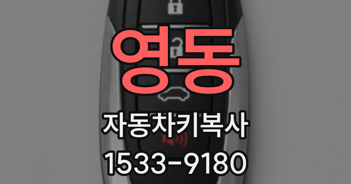 영동 자동차키복사