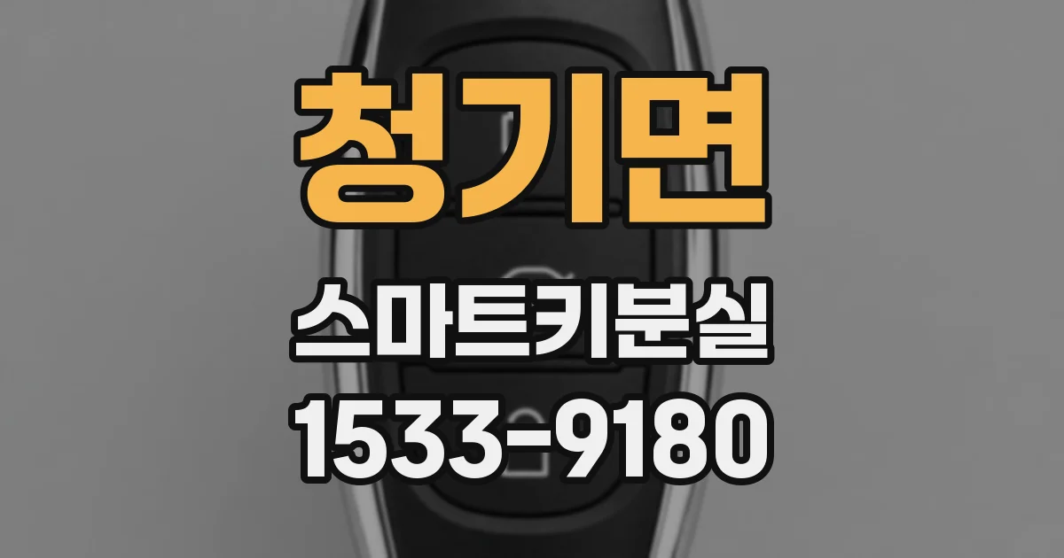 청기면 스마트키분실