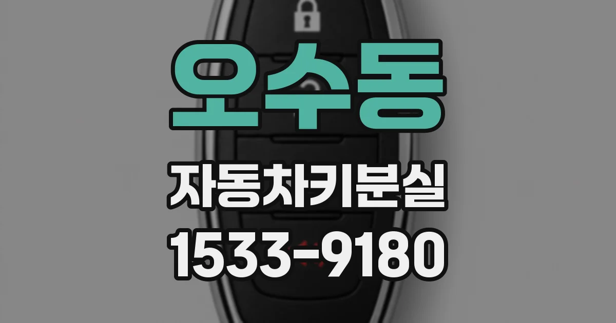오수동 자동차키분실