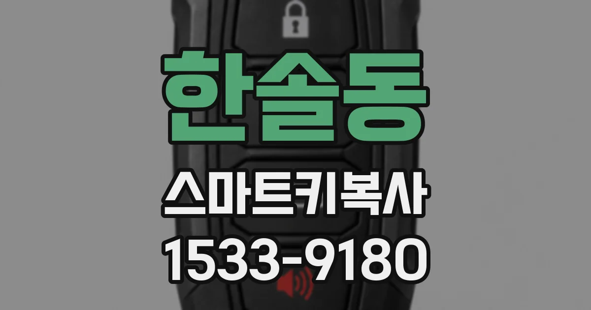 한솔동 스마트키복사