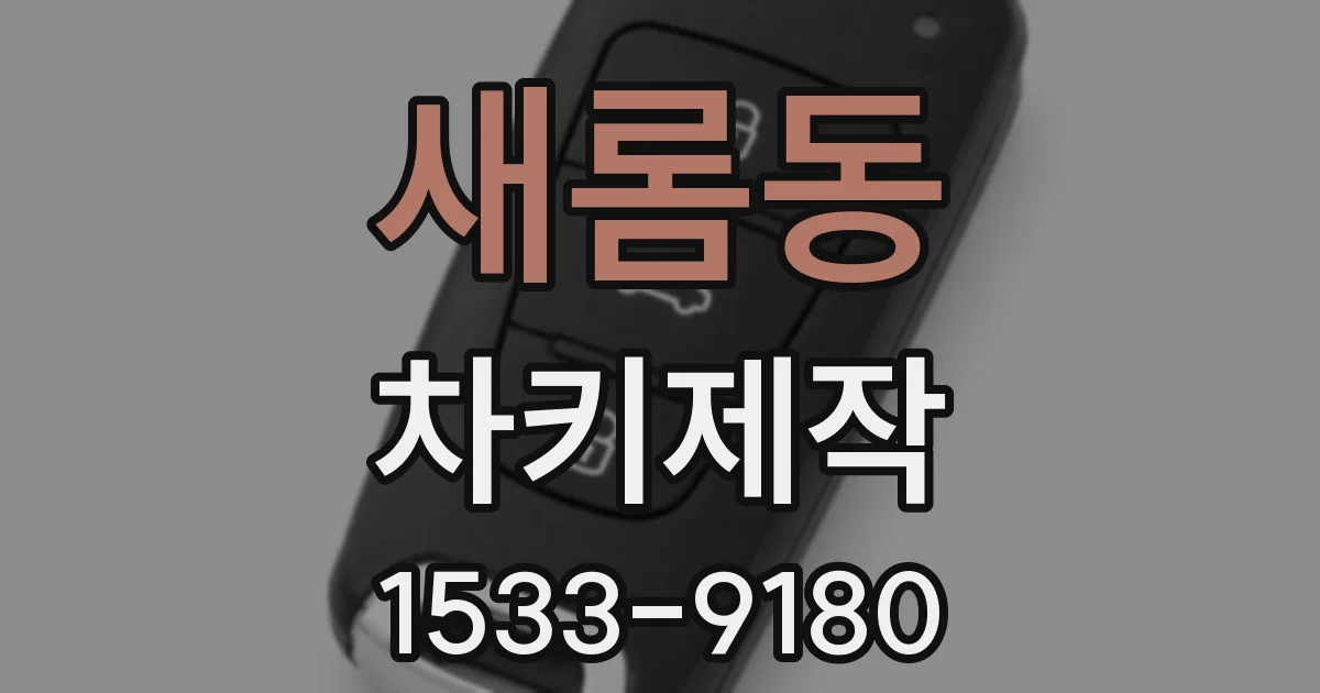 새롬동 차키제작