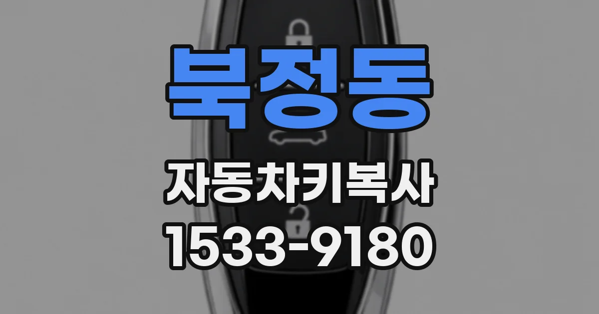 북정동 자동차키복사