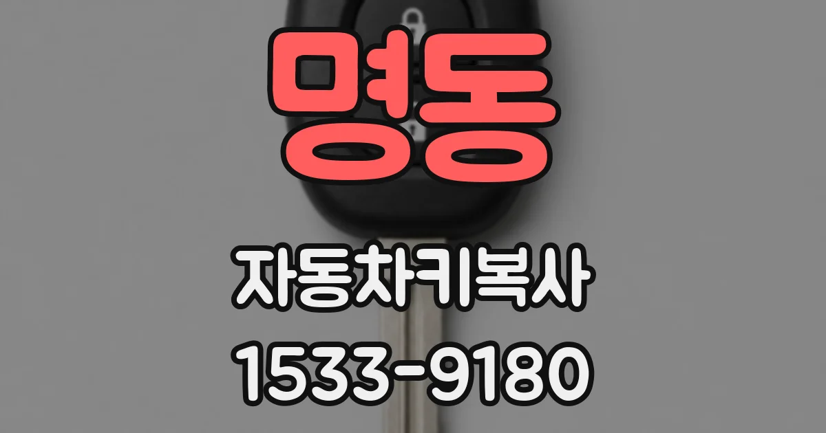 명동 자동차키복사