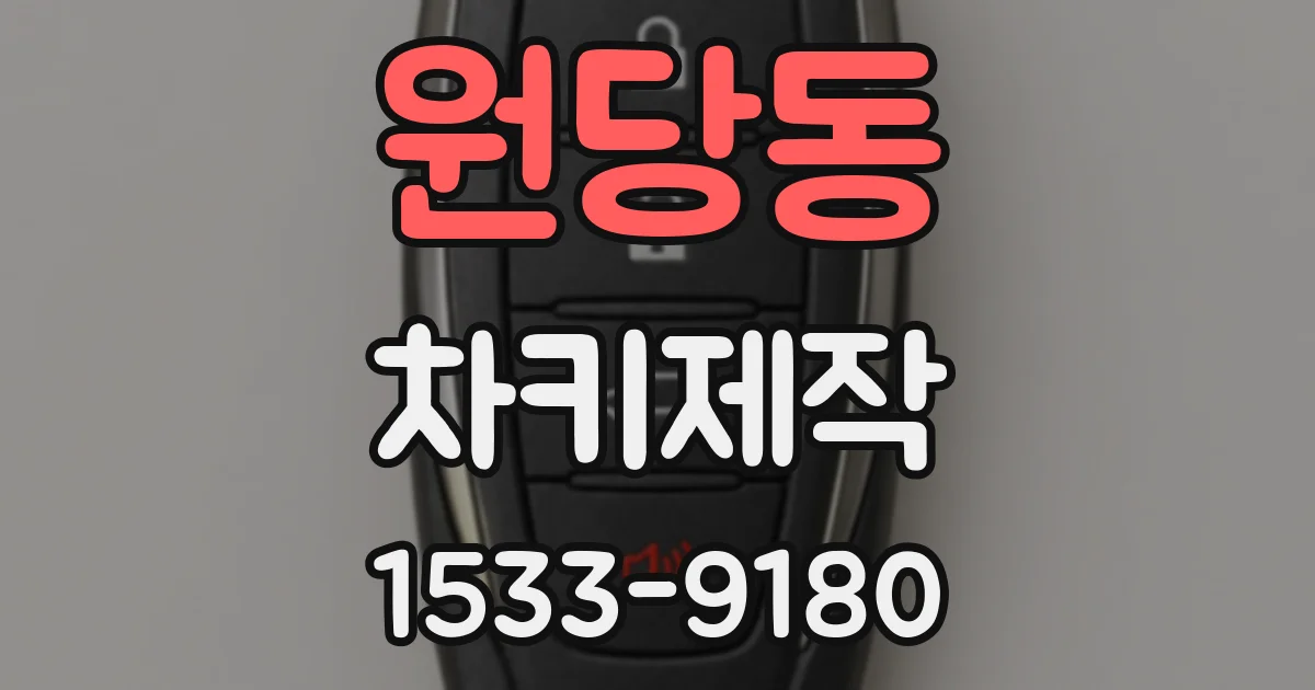 원당동 차키제작
