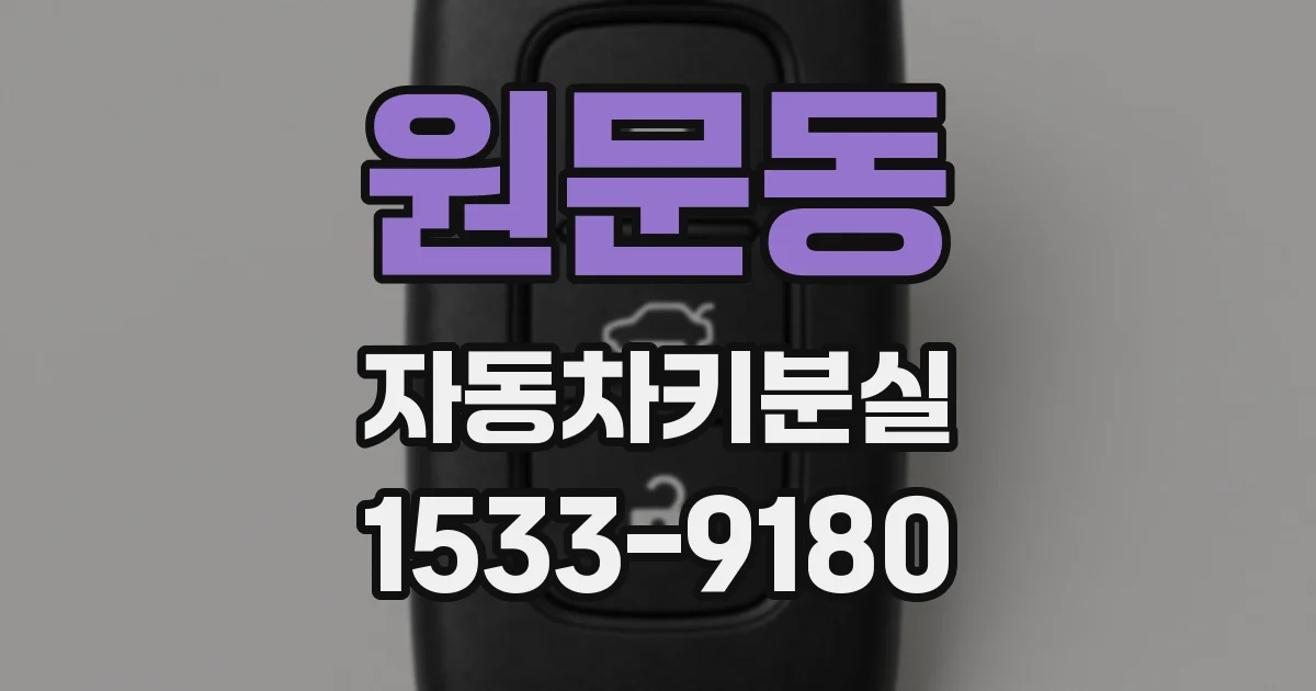 원문동 자동차키분실